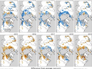 Snow cover map