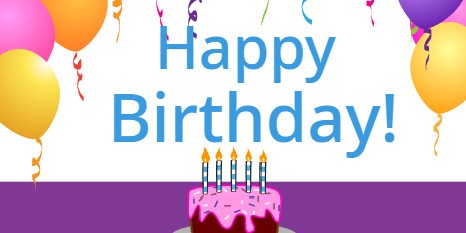 Image of happy birthday message