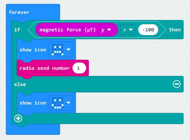 microbit magnet alarm transmistter