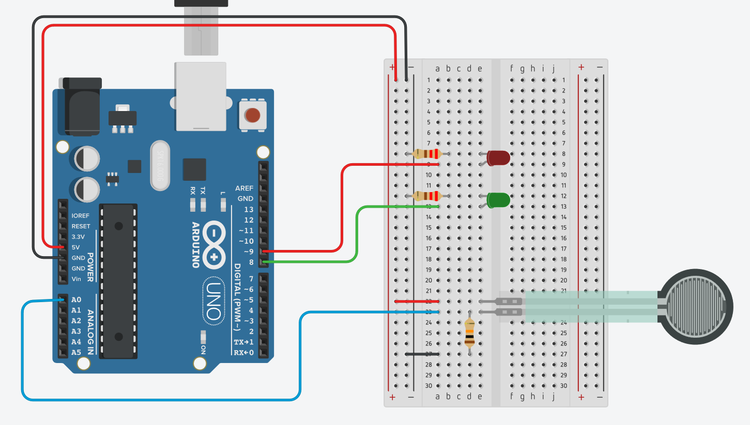 Breadboard diagram for Arduino activity timer