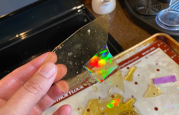 rainbow candy made with diffraction