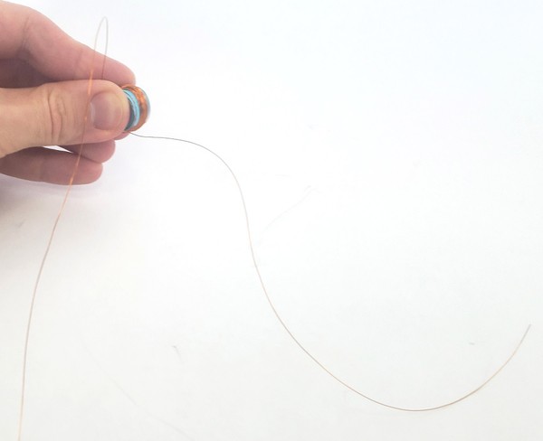coil with two loose ends of wire