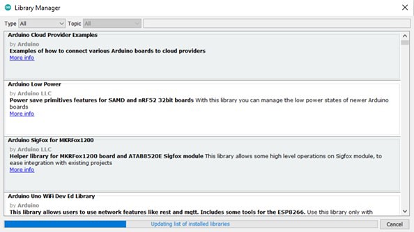 Arduino IDE's Library Manager 
