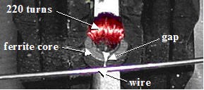 A ball of wrapped wire that is used to read and write to a magnetic medium
