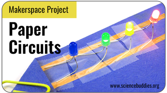 Makerspace STEM: Example of paper circuits activity