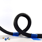 Foam roller coaster example with a loop for a marble