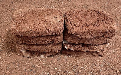 2 samples of Martian regolith