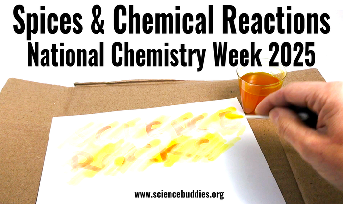 Secret ink STEM project using turmeric / Part of National Chemistry Week project roundup on chemical reactions and spices for Hidden Life of Spice theme