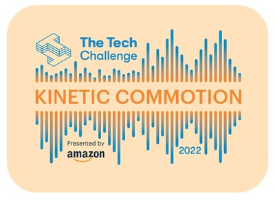 The Tech Challenge Kinetic Commotion logo, includes the year 2022 and Presented by Amazon