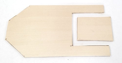Rubber band boat hull with paddle that is slightly smaller than the gap in the hull