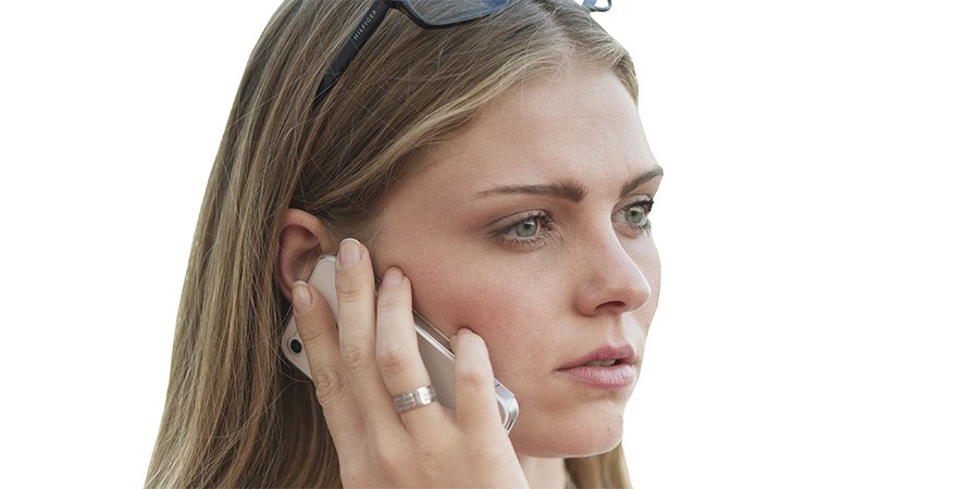 woman speaking on a cell phone