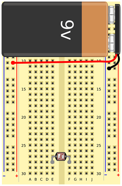 Connect the photoresistor