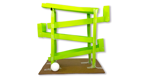 Example of a paper ball run