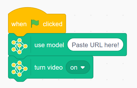 Teachable machine starter program in Scratch