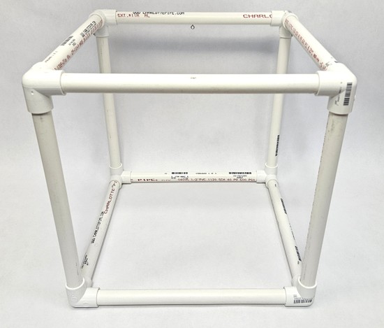 1 foot PVC pipe cube frame