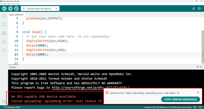 Arduino error / Wrong board selected