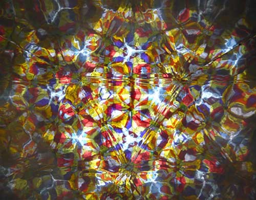 View from the inside of a kaleidoscope