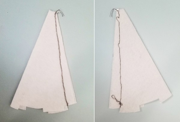 The back of the horn without paper. The front of the horn without paper.
