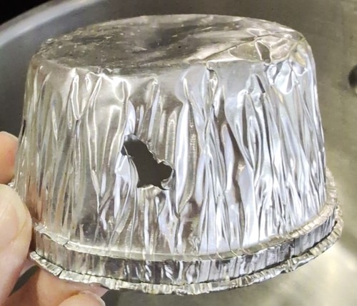 aluminum ramekin with hole