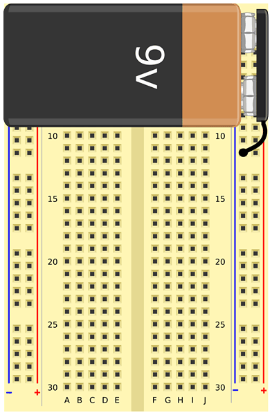 Connect the black wire from the battery