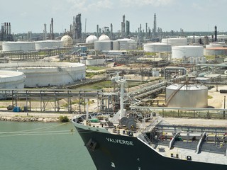 Industrial area with waterway nearby