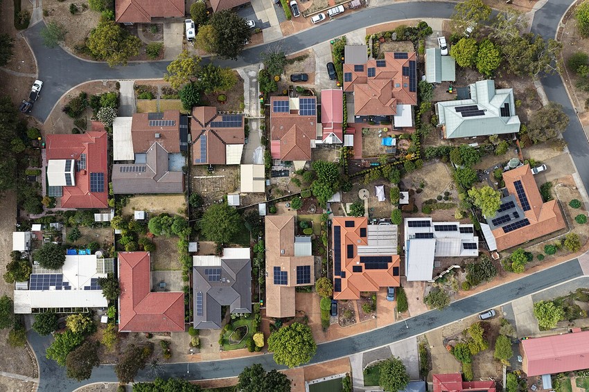 solar panels on rooftops in australia