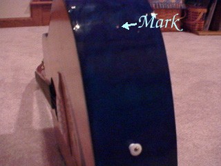 Marking a hole on the guitar