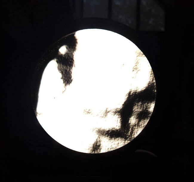 mirror in focus for shadowgraph setup
