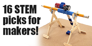 Mini trebuchet made from wooden sticks and craft materials