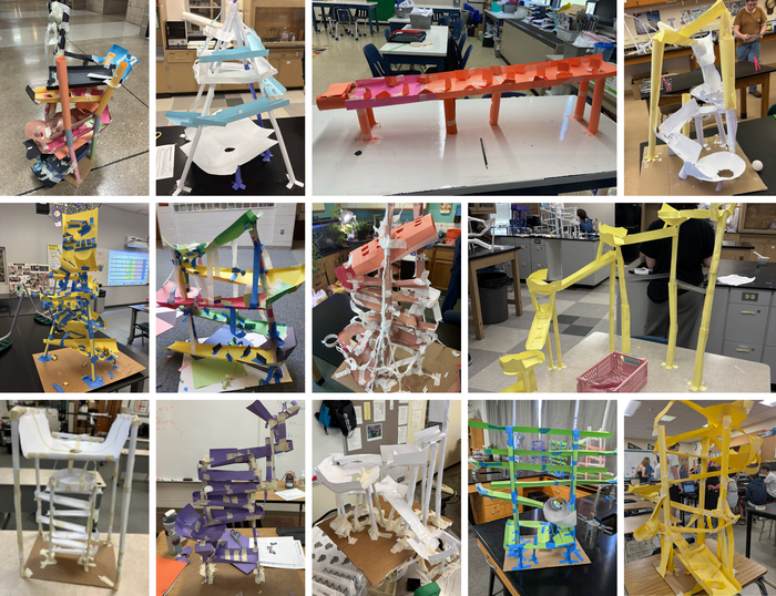 Examples of designs entered in the Ball Run Challenge