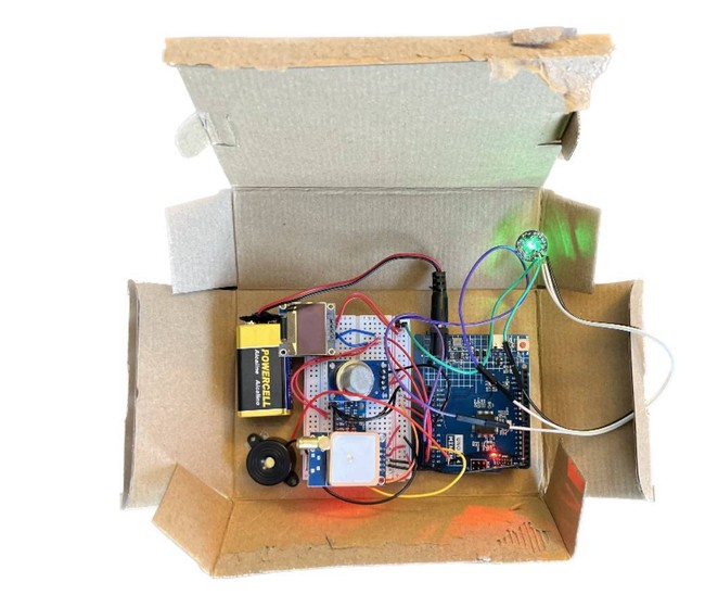 Arduino astronaut geofencing and biometrics prototype