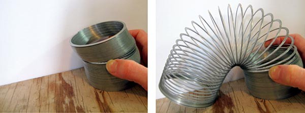 Slinky on an inclined plane