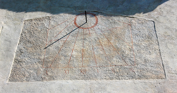 Sundial on the ground