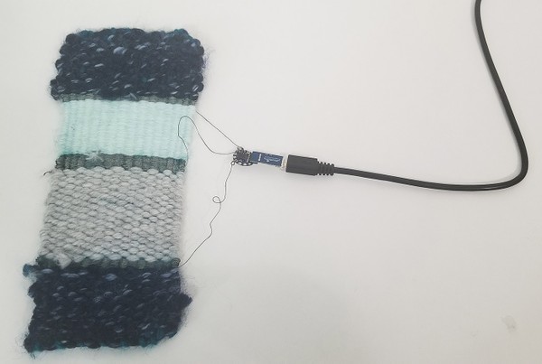 Patch connected to microusb cable. 