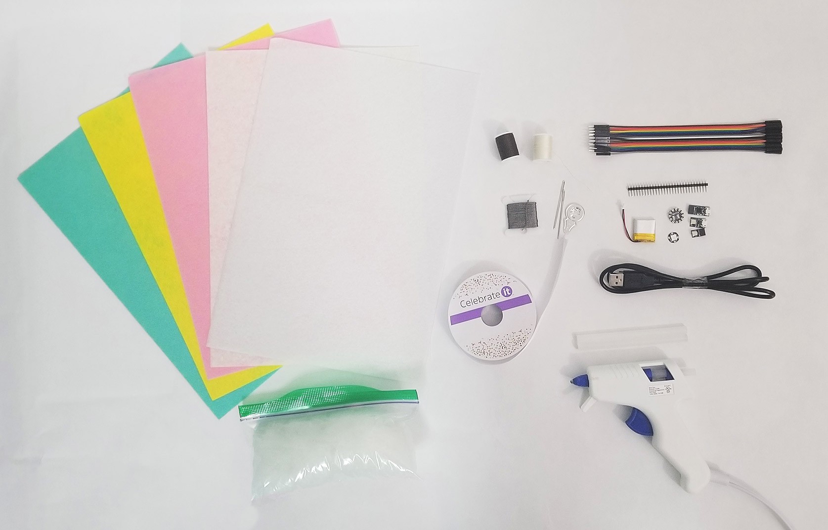 Materials needed for unicorn horn activity.