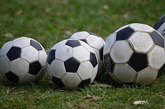 Soccer balls -- Photo by Peter Dutton