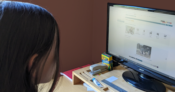Student using computer with Career Discovery Tool - Inclusive STEM Career Discovery – Best Practices