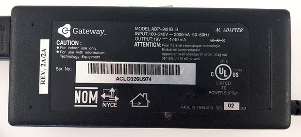 An alternating current adapter of a laptop charging cable for PCs