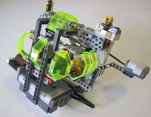 Cable car made out of LEGOs