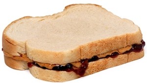 A peanut butter sandwich made by a robot