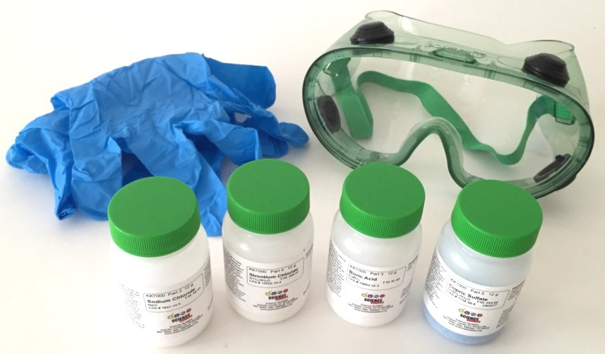 Wear safety goggles and gloves 