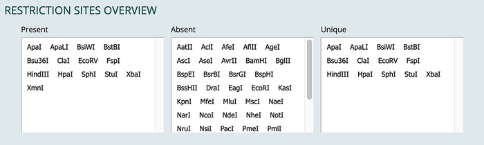 Screenshot of the 'SubSequence Selection and Numbering Options'