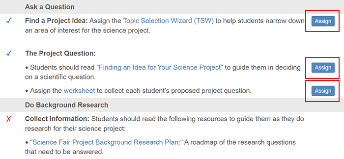 Make assignments Pathway screenshot